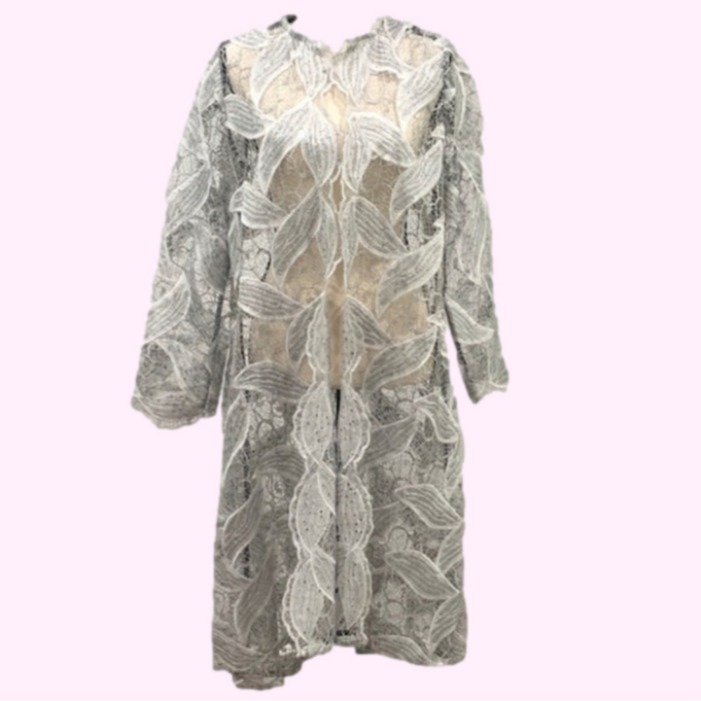 NWOT Handcrafted Silverleaf Embroidered Long Sleeve Duster M